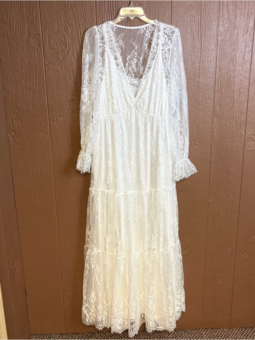 Baltic Born Ivory Lace Long Sleeve Maxi Dress